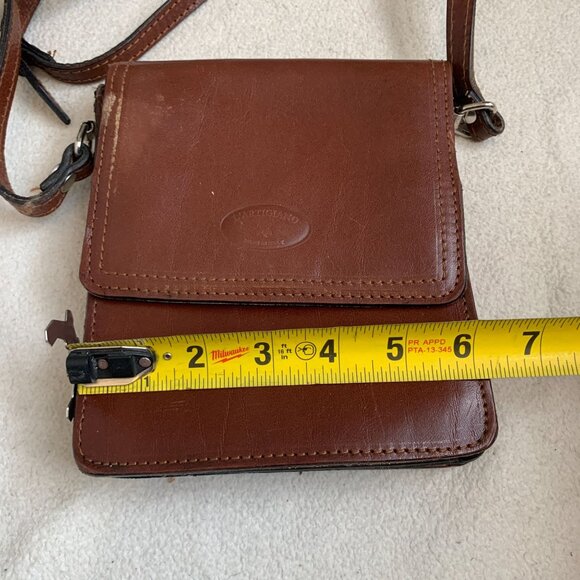 L 'artigiano Italian Leather Crossbody Bag Brown Small - Picture 5 of 12